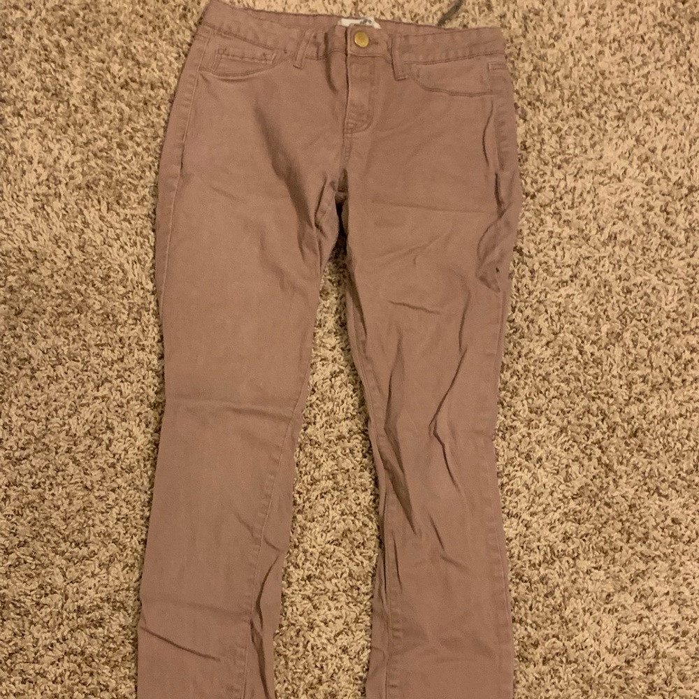 Brown skinny jeans